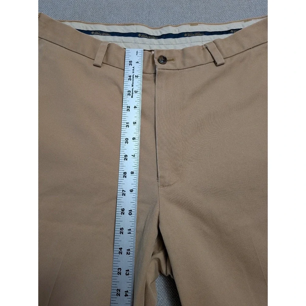 Brooks Brothers Men's 34x29 Advantage Chino Pants Khaki 100% Cotton Office Dress